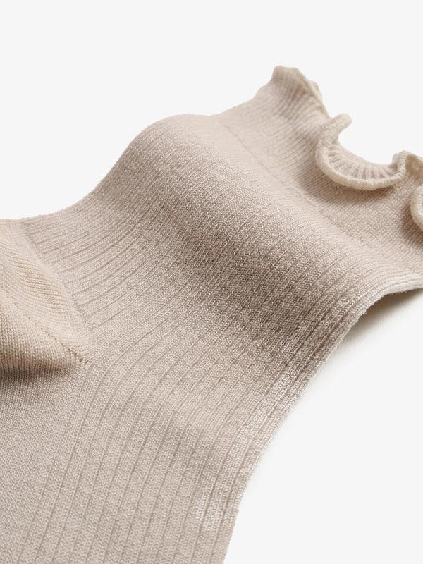 Stoy Cotton Frill Sock In Milk