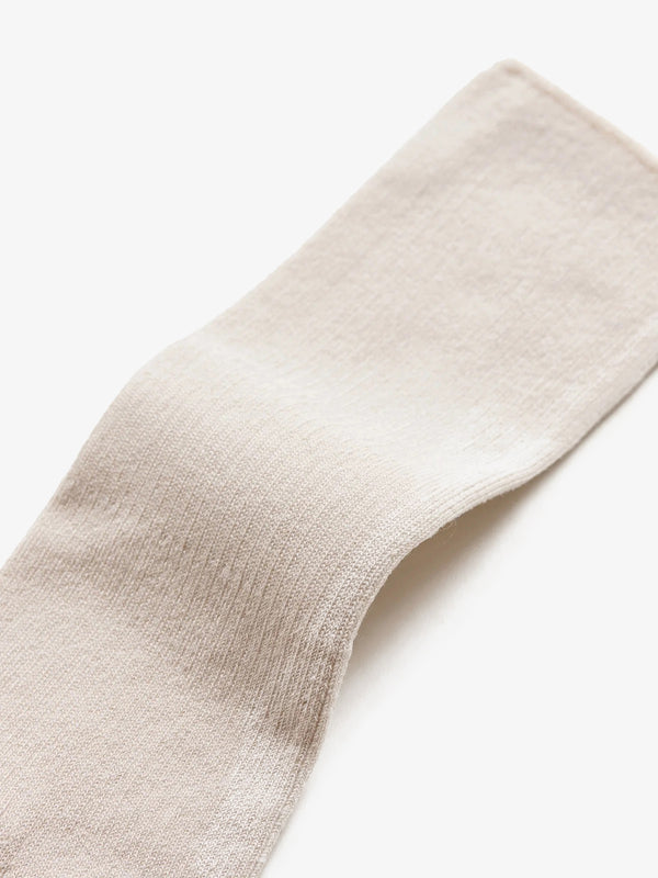 Stoy Cotton Rib Socks In Milk