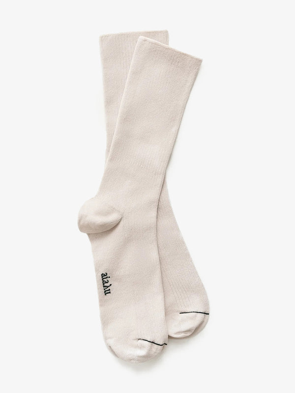 stoy Cotton Rib Socks in Milk