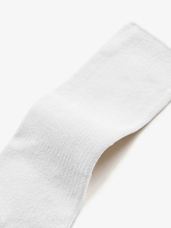 Stoy Cotton Rib Socks In White