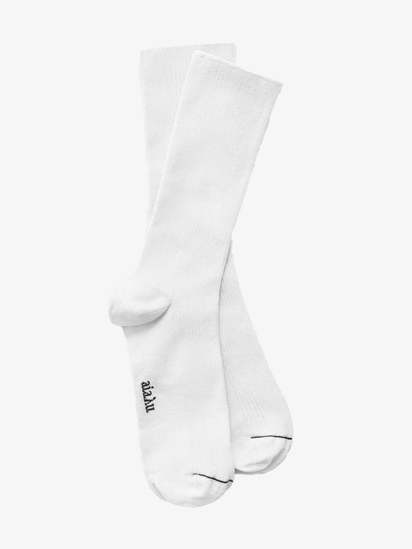 stoy Cotton Rib Socks in White