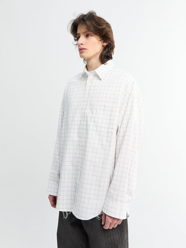 Stoy Cotton Shirt In White And Black