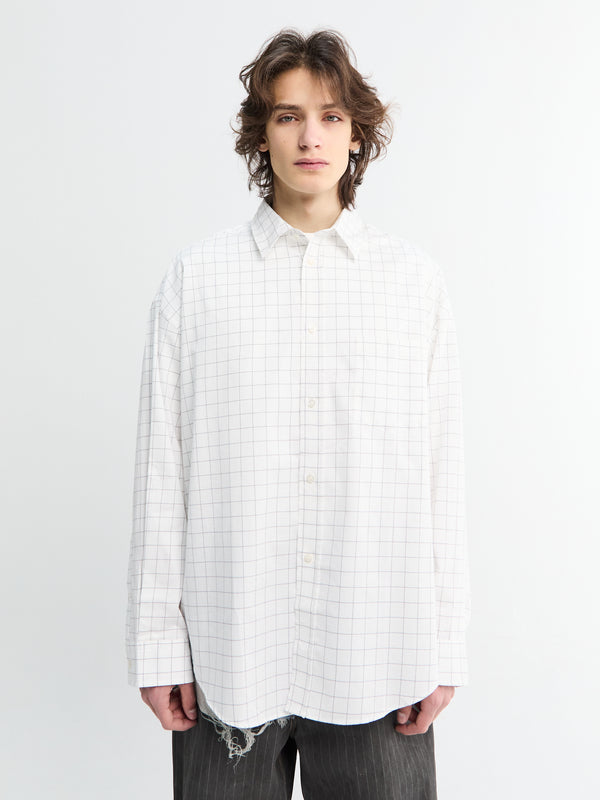 stoy Cotton Shirt in White and Black