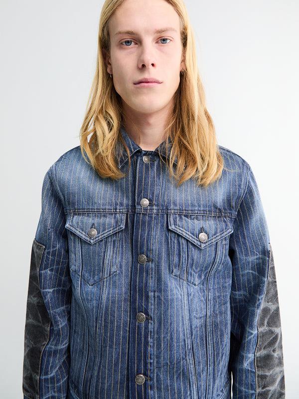 Stoy Denim Jacket In Blue And Black