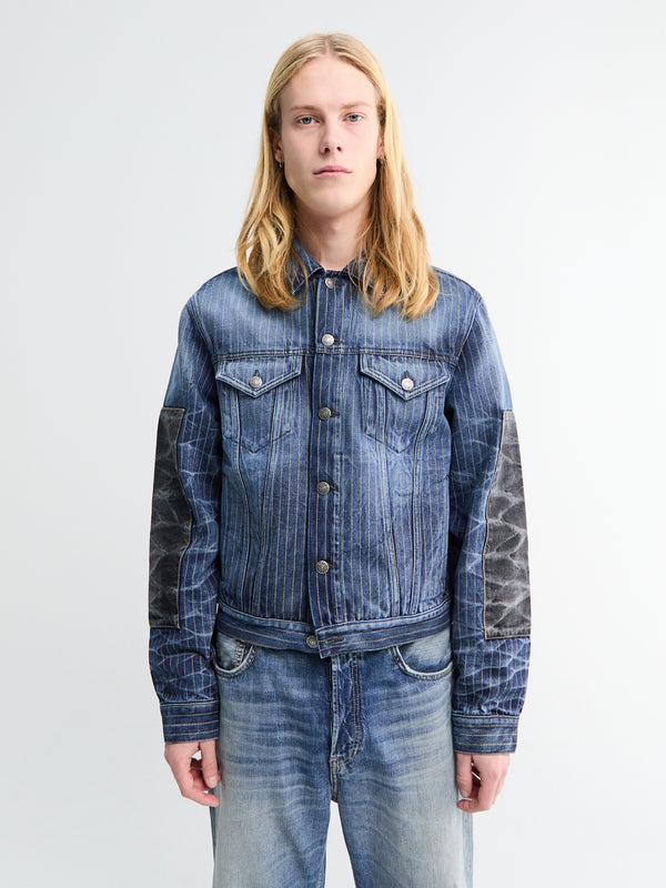 stoy Denim Jacket in Blue and Black