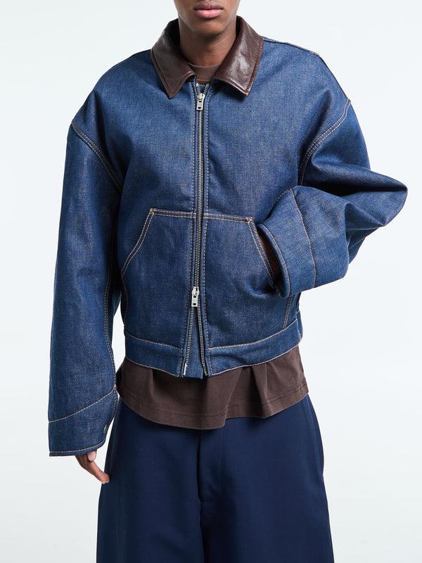 Stoy Denim Jacket In Indigo Blue