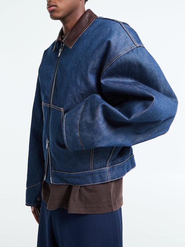 Stoy Denim Jacket In Indigo Blue