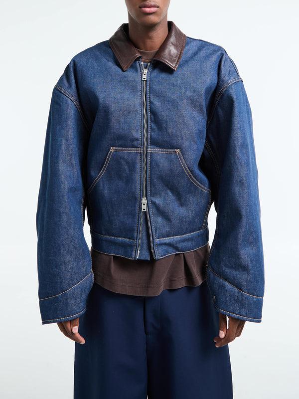 Stoy Denim Jacket In Indigo Blue