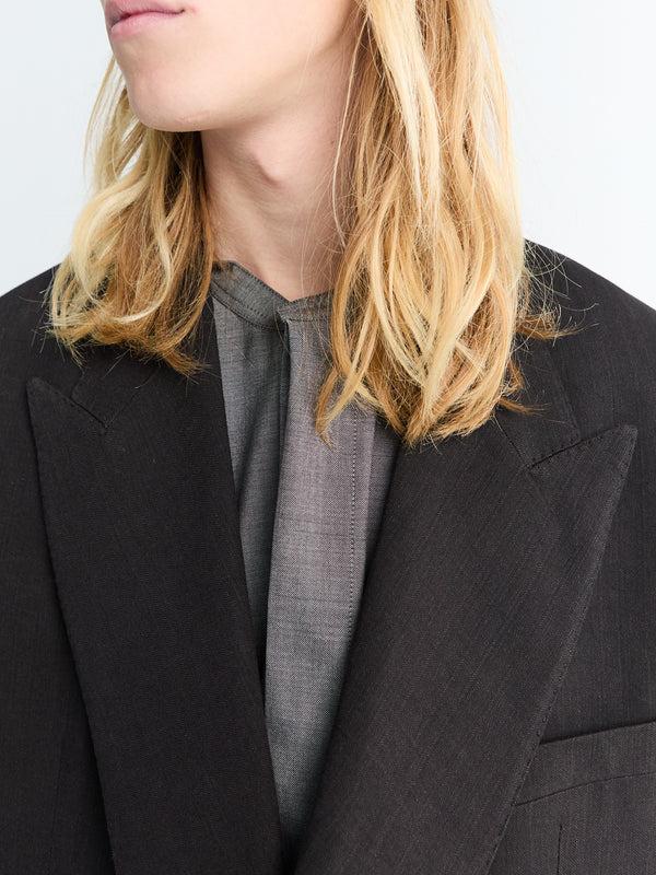 Stoy Double Breasted Tailored Jacket In Espresso