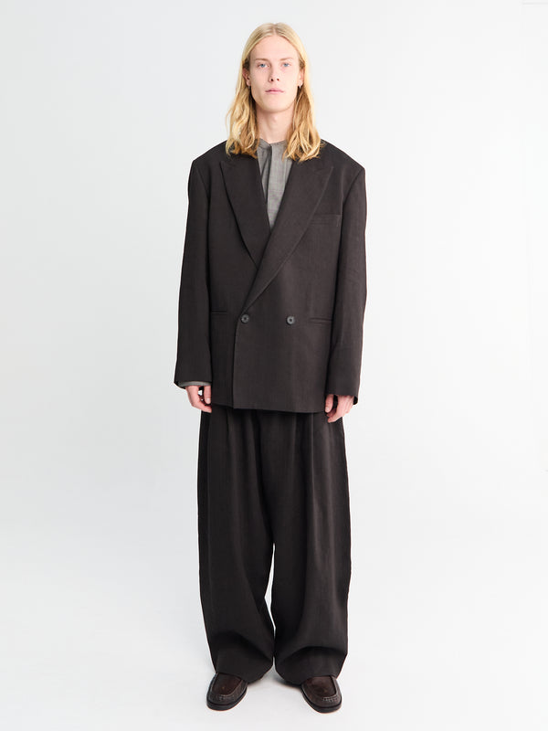 stoy Double Breasted Tailored Jacket in Espresso