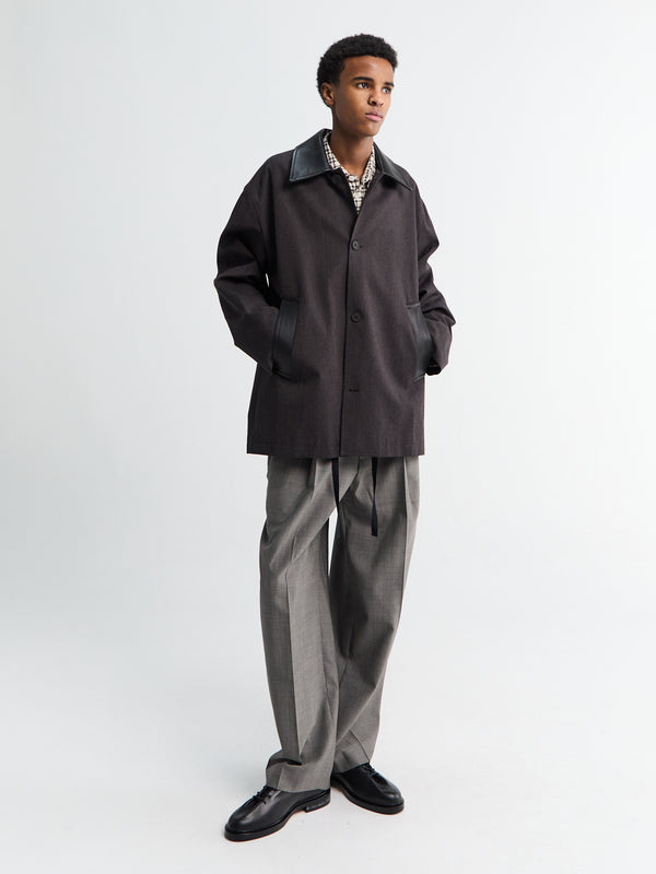 Stoy Drawcord Pants In Warm Grey