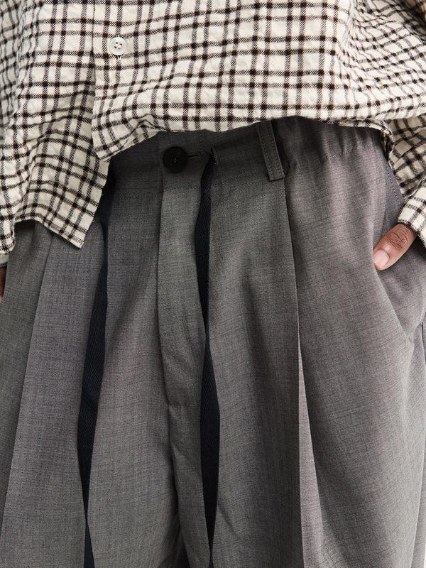 Stoy Drawcord Pants In Warm Grey