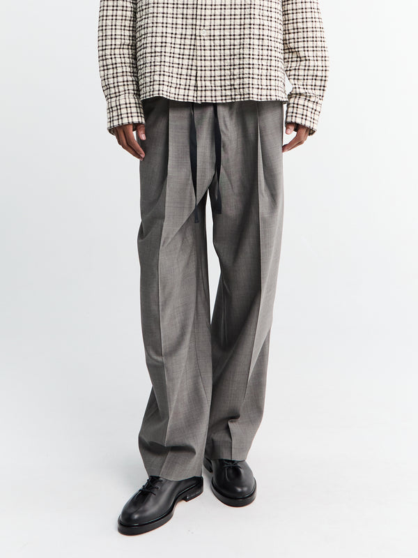 stoy Drawcord Pants in Warm Grey