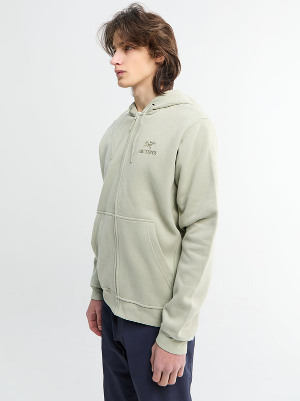 Stoy Emblem Fleece Full-Zip Hoody In Habitat