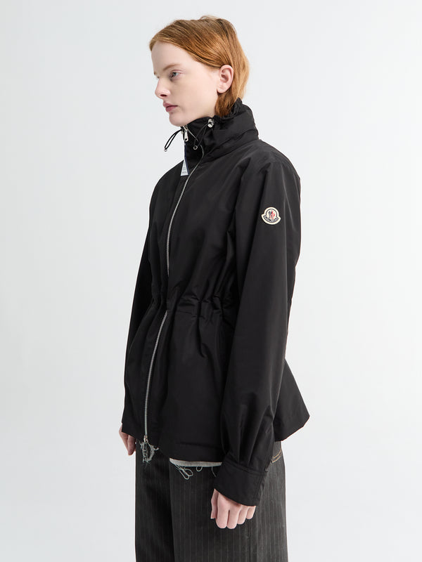 stoy Enette Hooded Short Parka Jacket in Black