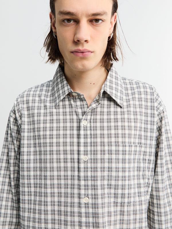 Stoy Executive Shirt In Off White Check