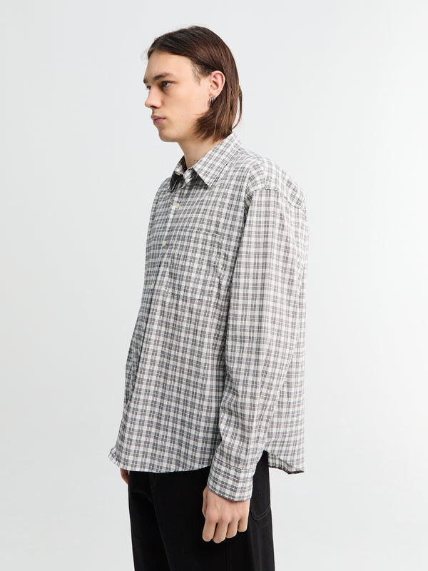 Stoy Executive Shirt In Off White Check