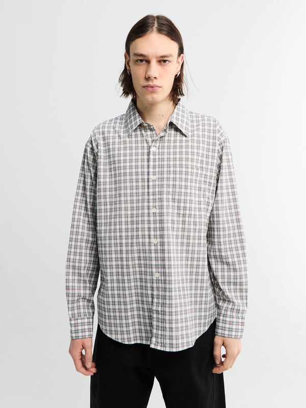 stoy Executive Shirt in Off White Check