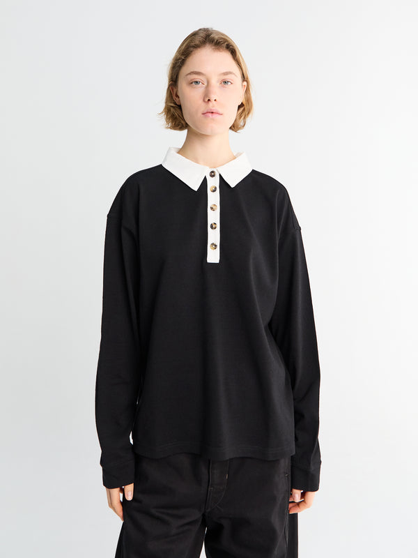 stoy Faithful Top in Black and White