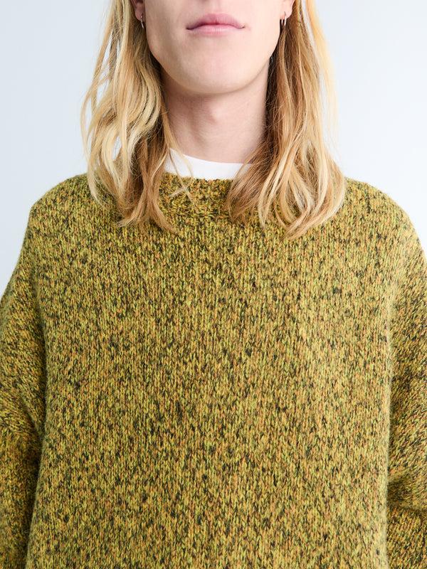 Stoy Flecked Knit Sweater In Yellow