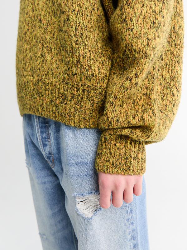 Stoy Flecked Knit Sweater In Yellow