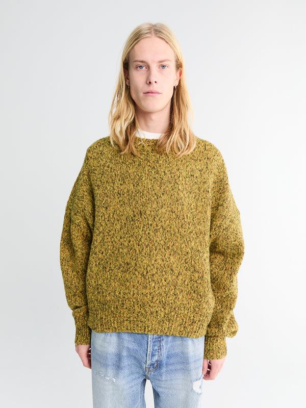 stoy Flecked Knit Sweater in Yellow
