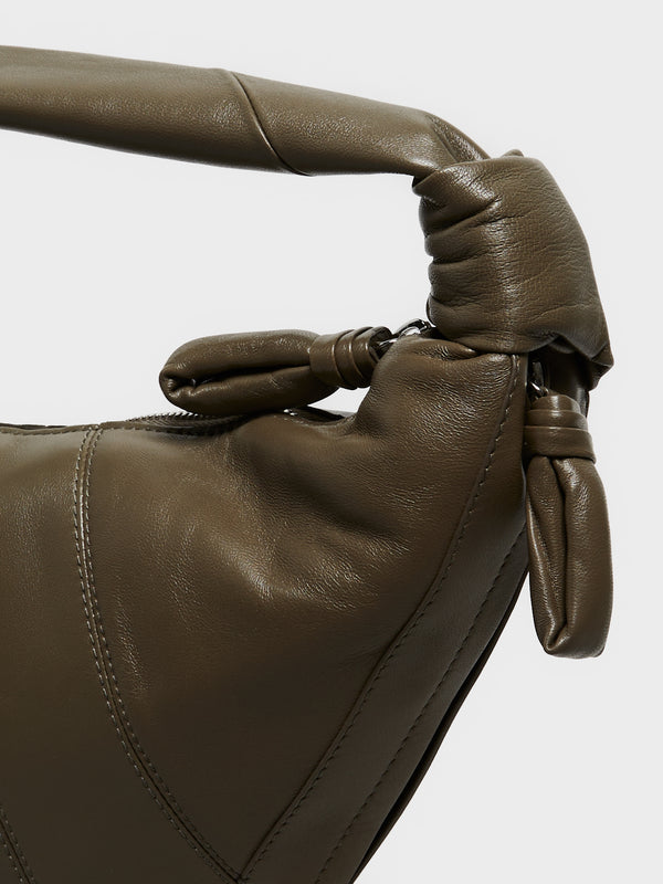 Stoy Fortune Croissant Bag In Dark Khaki