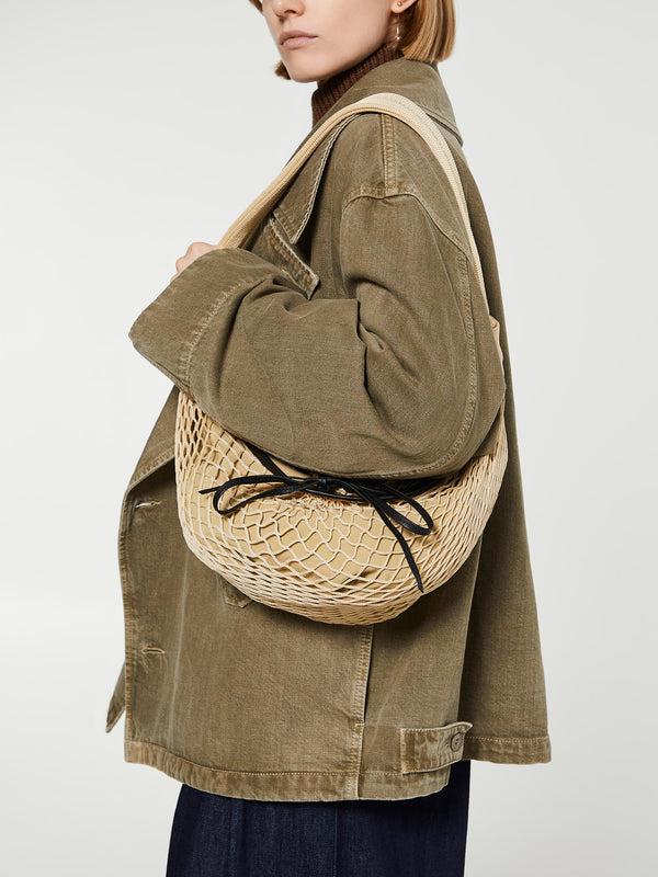 Stoy Fortune Croissant Filt Bag In Light Beige