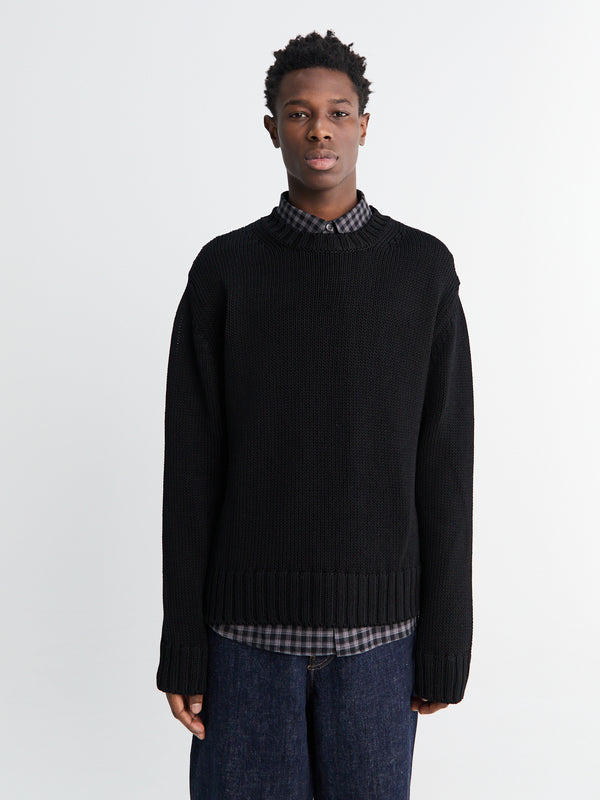 stoy Frederik Cotton Sweater in Black