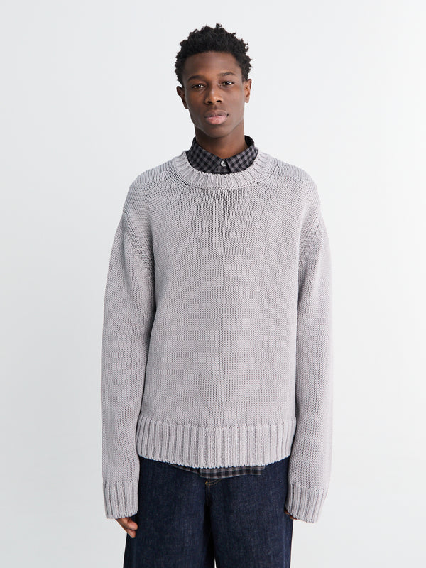 Stoy Frederik Cotton Sweater In Grey Melange