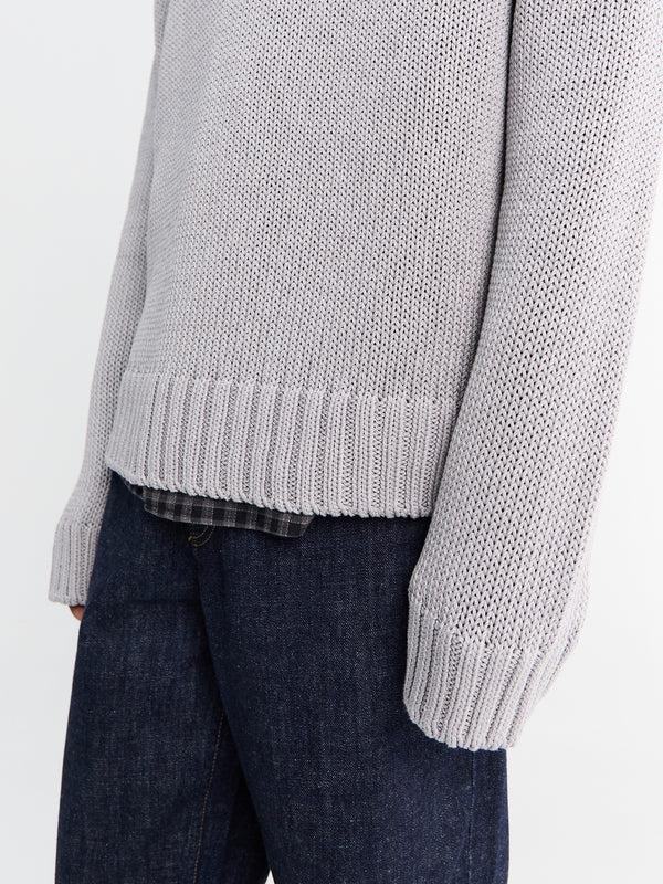 Stoy Frederik Cotton Sweater In Grey Melange