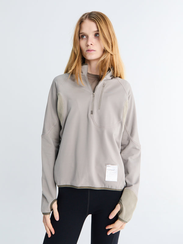 stoy FuzzFleece Half-Zip in Rock Ridge