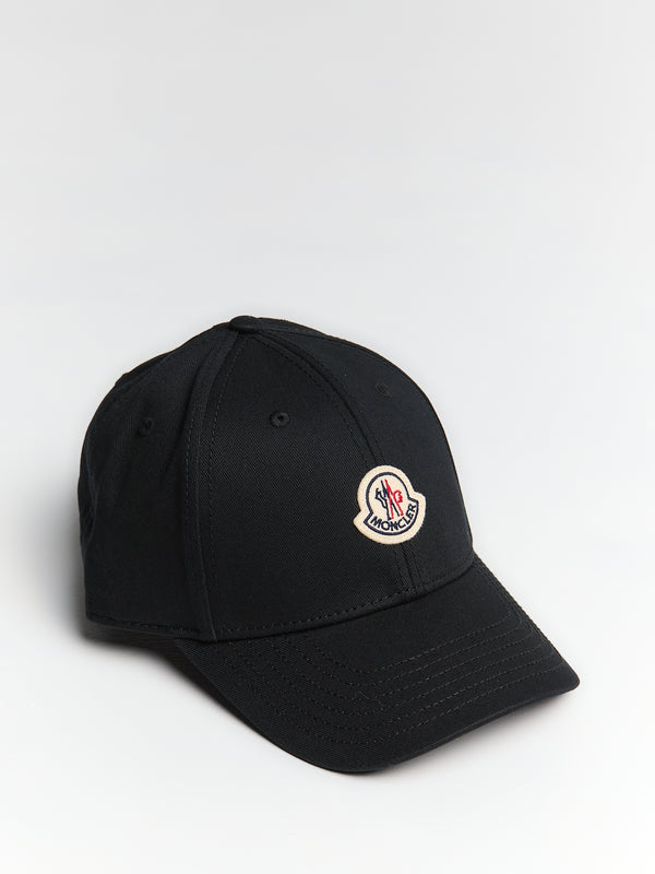 Stoy Gabardine Baseball Cap In Black