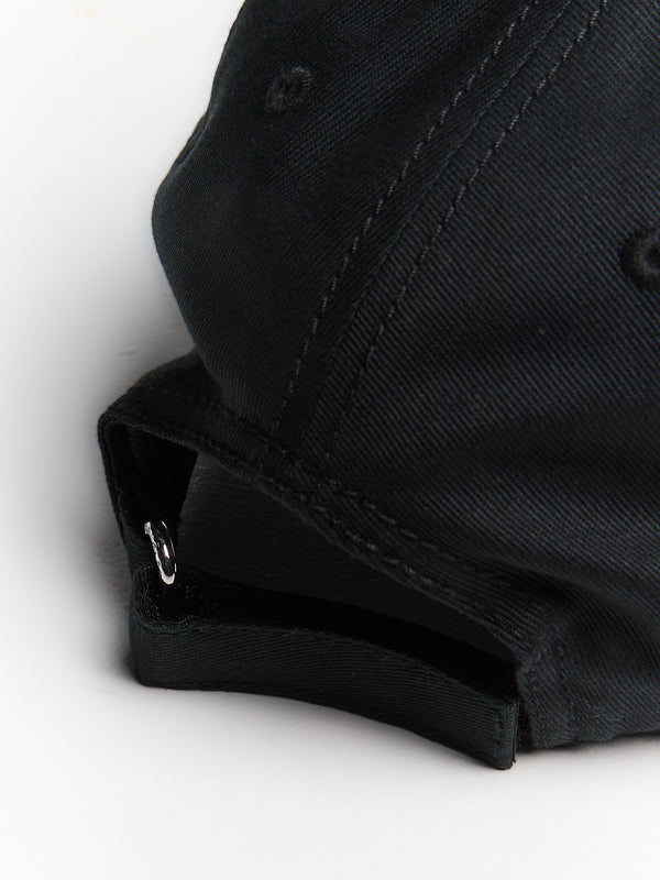 Stoy Gabardine Baseball Cap In Black