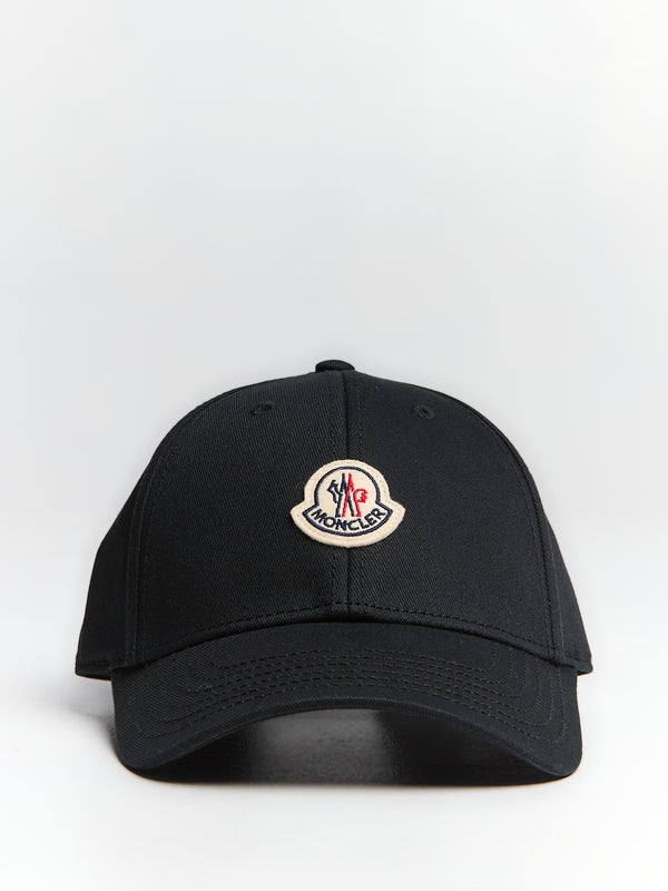 stoy Gabardine Baseball Cap in Black