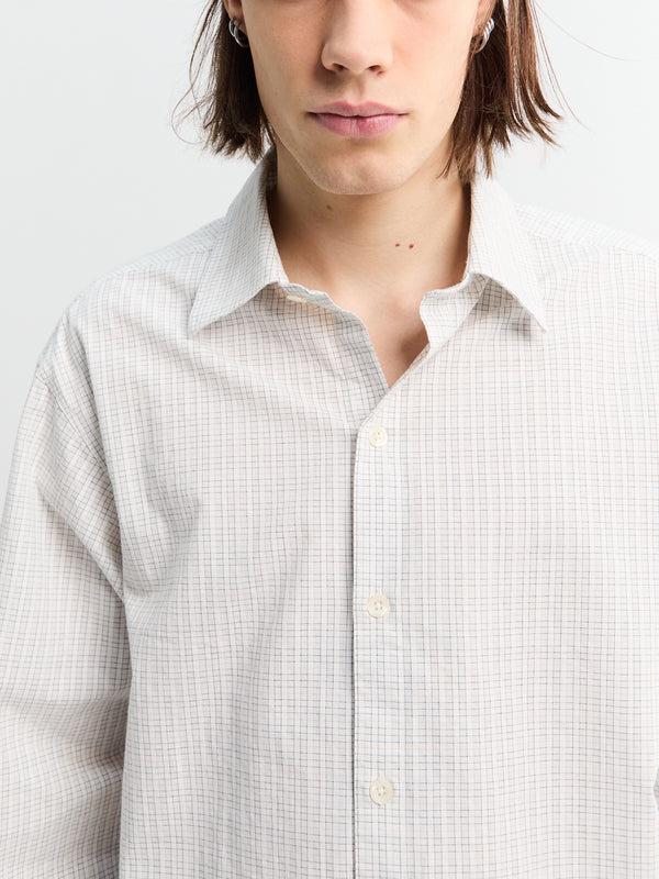 Stoy Generous Shirt In White Connection Check