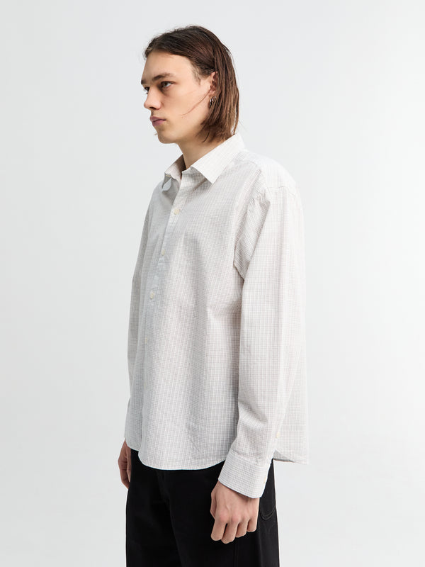 Stoy Generous Shirt In White Connection Check