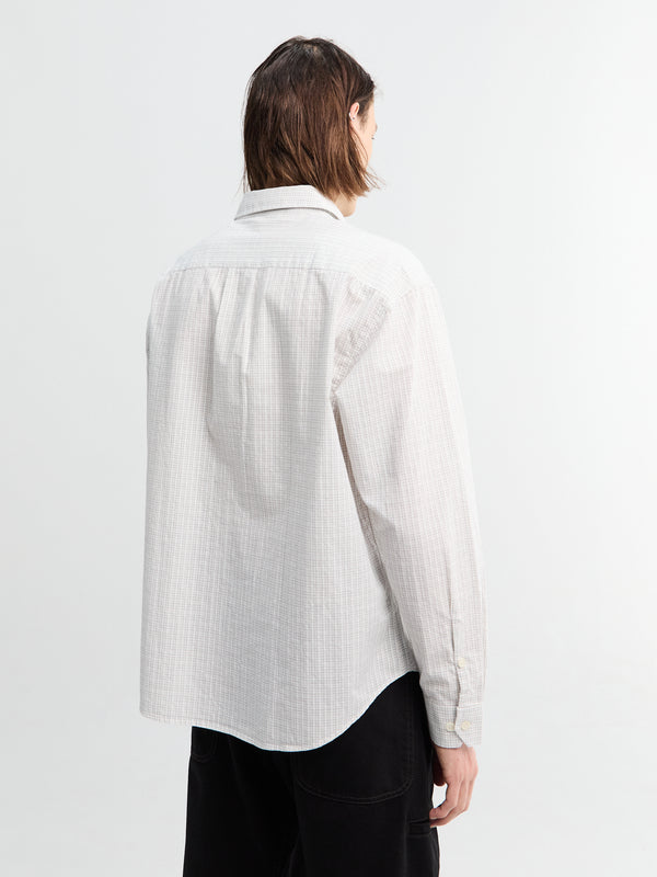 Stoy Generous Shirt In White Connection Check