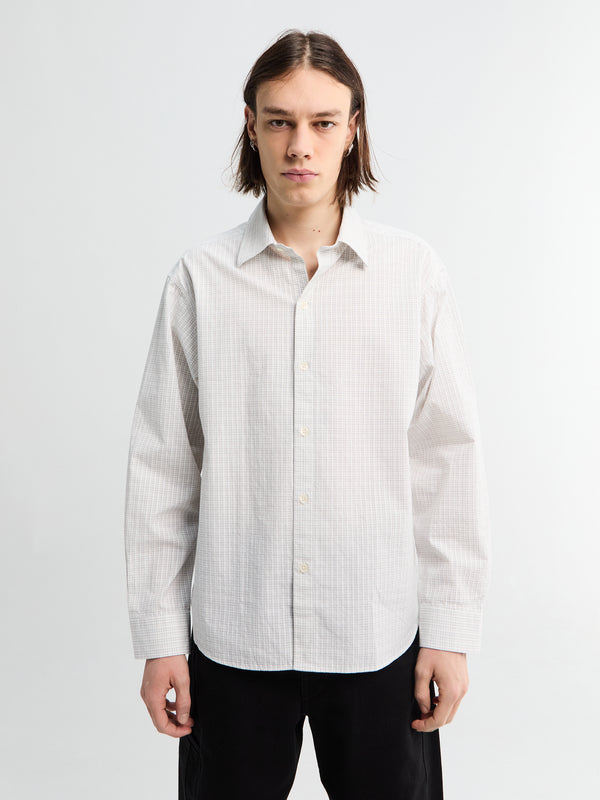 stoy Generous Shirt in White Connection Check