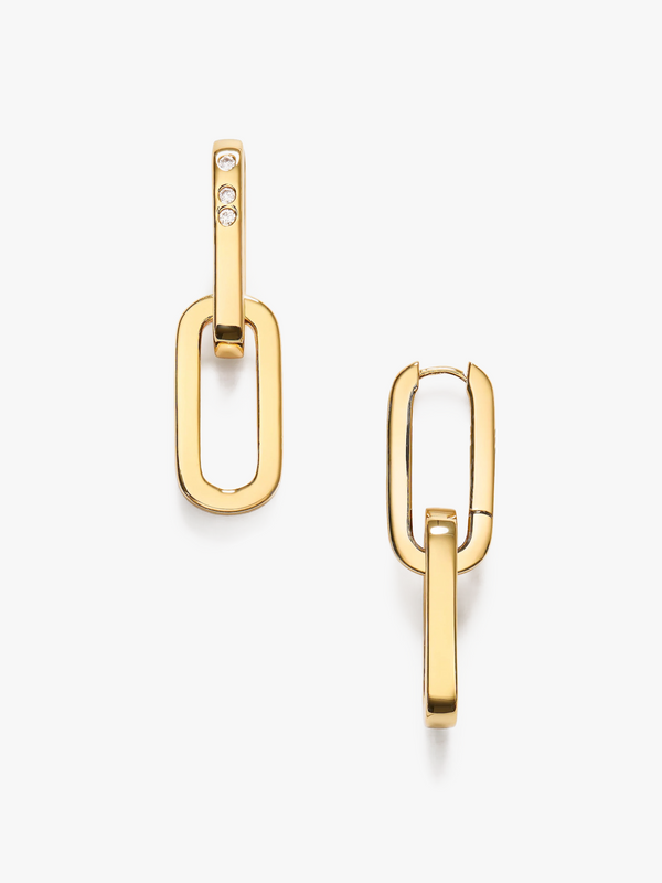 stoy Golden Link Earrings in Gold