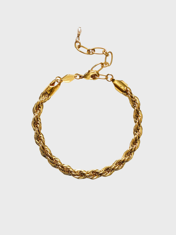 stoy Golden Rope Bracelet in Gold