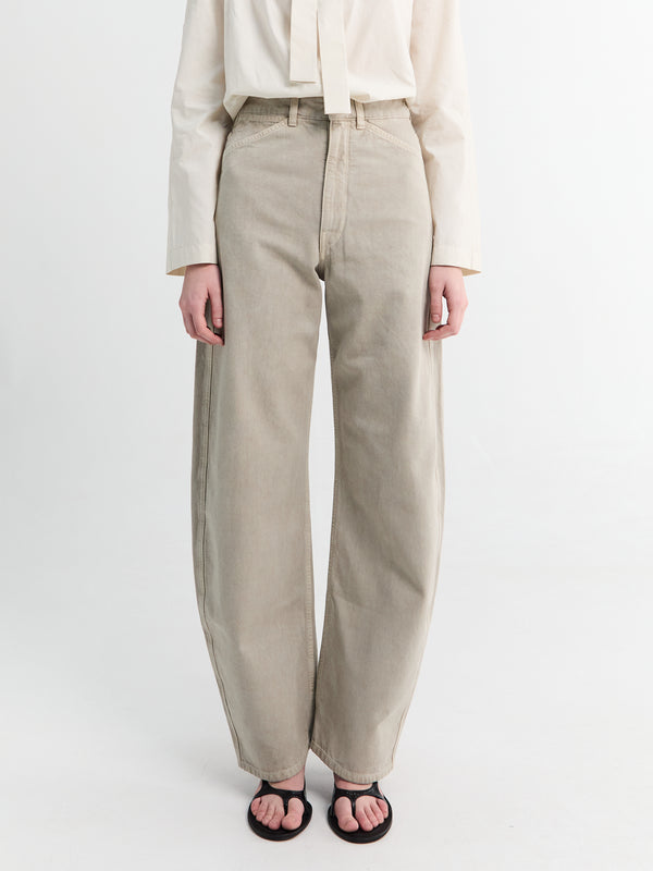 Stoy High Waisted Curved Pants In Moonstone