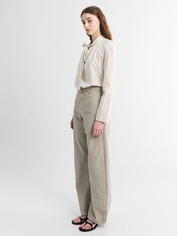 Stoy High Waisted Curved Pants In Moonstone