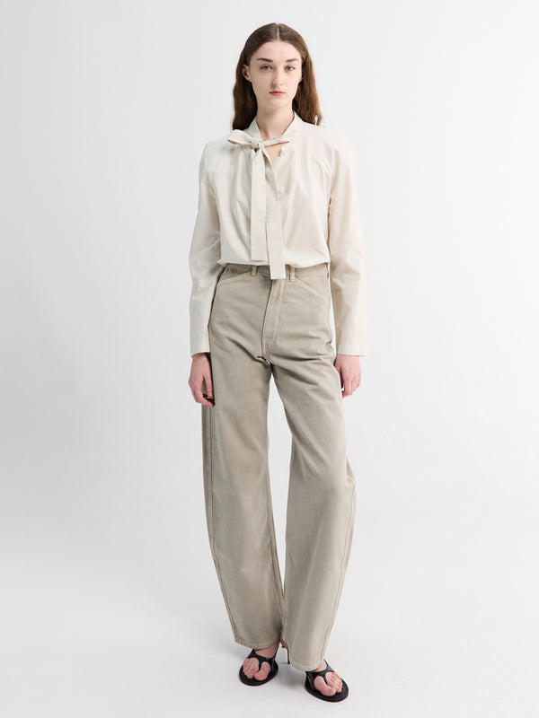 stoy High Waisted Curved Pants in Moonstone
