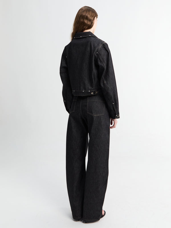 Stoy High Waisted Curved Pants In Slate