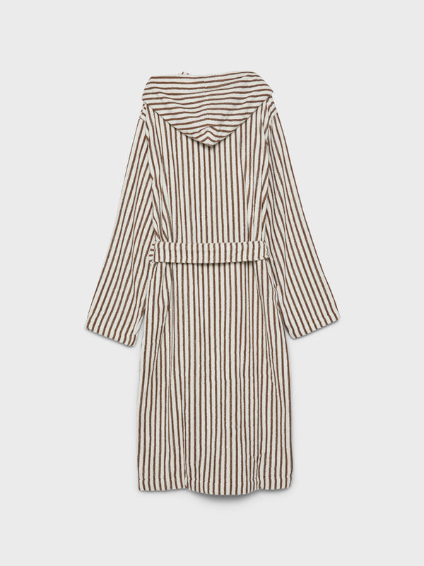 Stoy Hooded Bathrobe In Kodiak Stripes