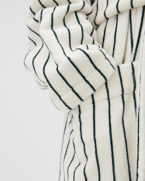 Stoy Hooded Bathrobe In Racing Green