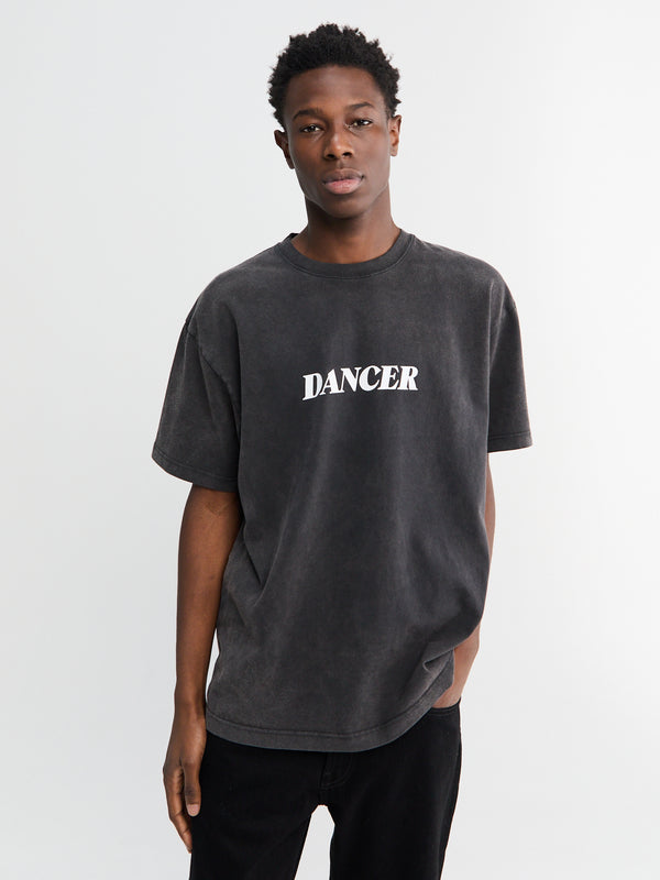 stoy Italic Logo T-Shirt in Black