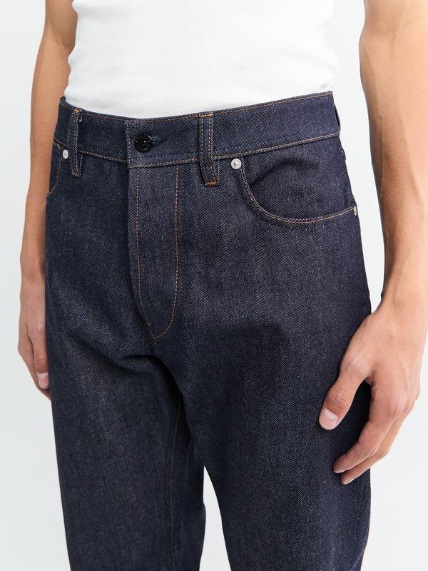 Stoy J100005 Indigo Denim Trousers In Blue Raw