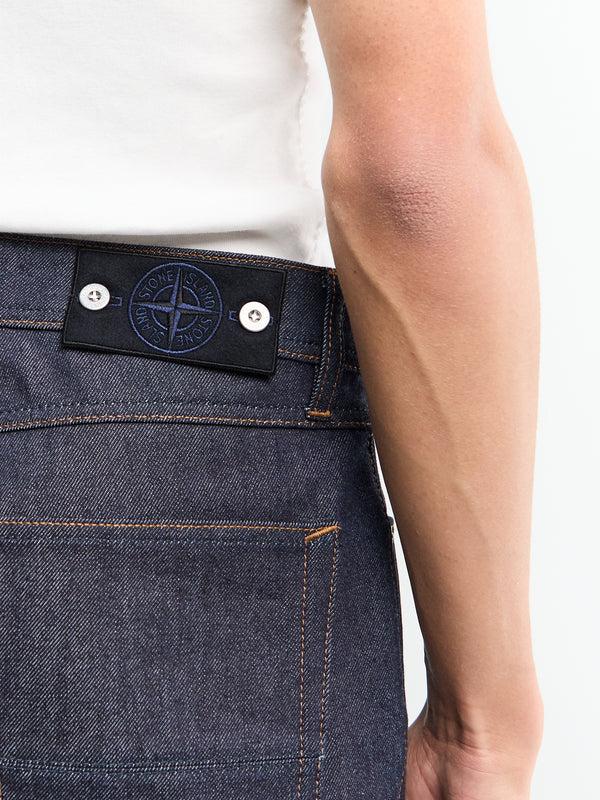 Stoy J100005 Indigo Denim Trousers In Blue Raw